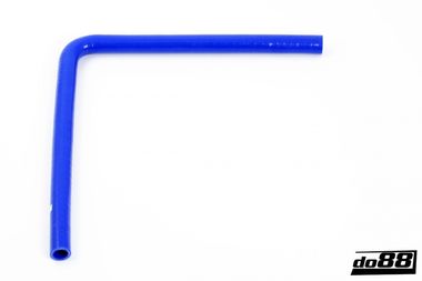 Silikonslange Blå 90 grader långt ben 0,625'' (16mm)