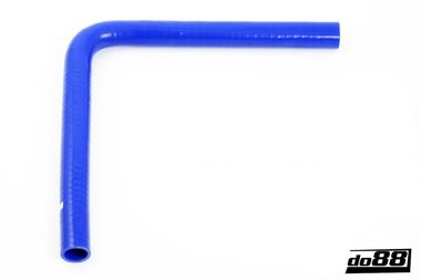Silikonslange Blå 90 grader långt ben  1'' (25mm)