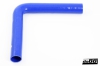 Silikonslange Blå 90 grader långt ben 1,75'' (45mm)