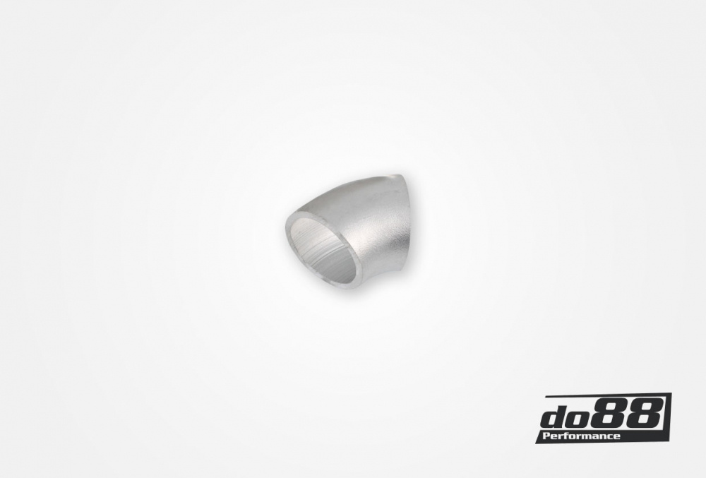 Alurør 45° 25x3 mm, kort radius