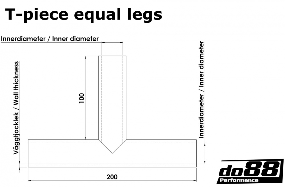Silikonslange Blå T 1,25\'\' (32mm) Silikonslange Blå T 1,25\'\' (32mm)