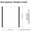 Silikonslange Blå Kobling 3,25\'\' (83mm)