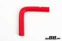 Silikonslange Rød 90 grader 0,875\'\' (22mm)