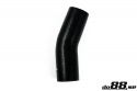 Silikonslange Svart 25 grader 3,25\'\' (83mm)
