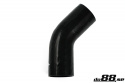 Silikonslange Svart 45 grader 4,5\'\' (114mm)