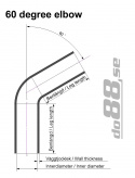 Silikonslange Svart 60 grader 0,375\'\' (9,5mm)