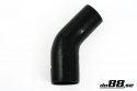 Silikonslange Svart 45 grader 2,5 - 3\'\' (63 - 76mm)