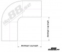 Silikonslange Svart 90 grader 0,625 - 0,75\'\' (16-19mm)