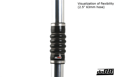 Silikonslange Svart FlexKobling 4-Steg 4'' (102mm)