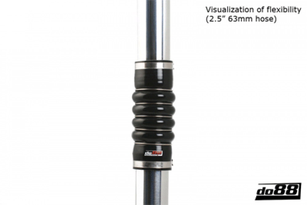 Silikonslange Svart FlexKobling 4-Steg 3\'\' (76mm)