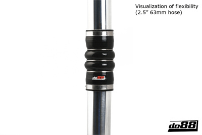 Silikonslange Svart FlexKobling 2-Steg 2'' (51mm)