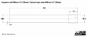Eksosrør stål 990mm 3,5\'\' (89mm)