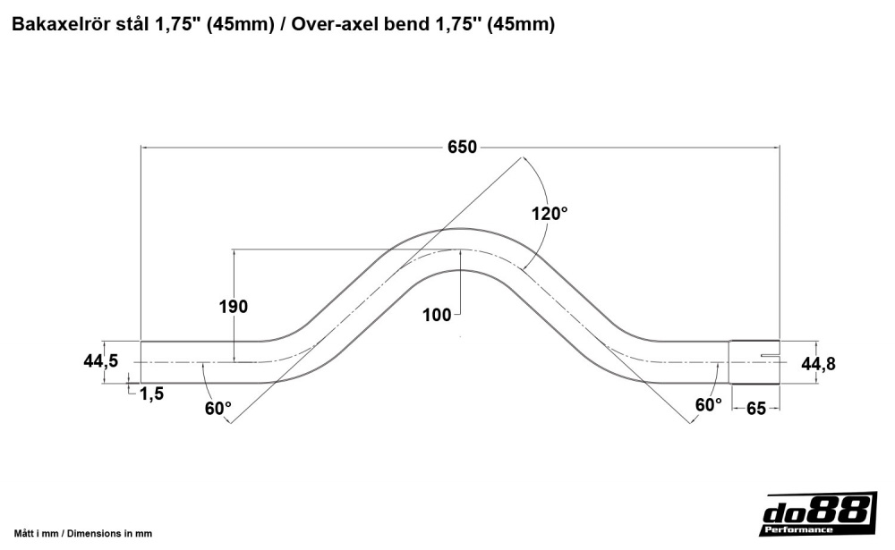 Akselbøy stål 1,75\'\' (45mm) Akselbøy stål 1,75\'\' (45mm)