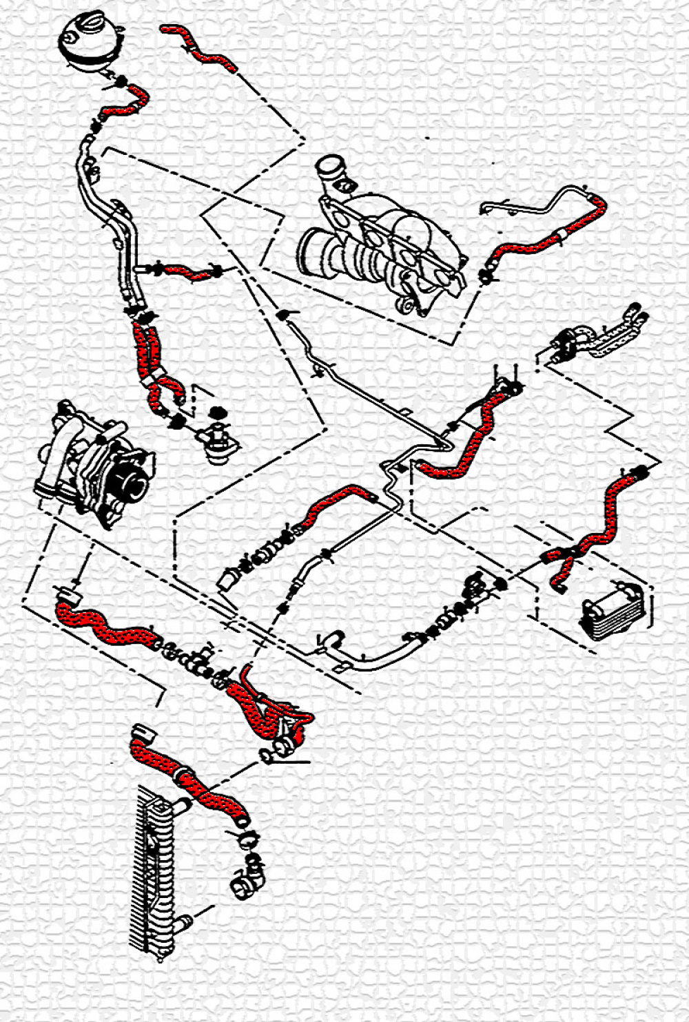 VW GOLF Audi A3 2.0 TSI/TFSI Radiatorslanger VW GOLF Audi A3 2.0 TSI/TFSI Radiatorslanger